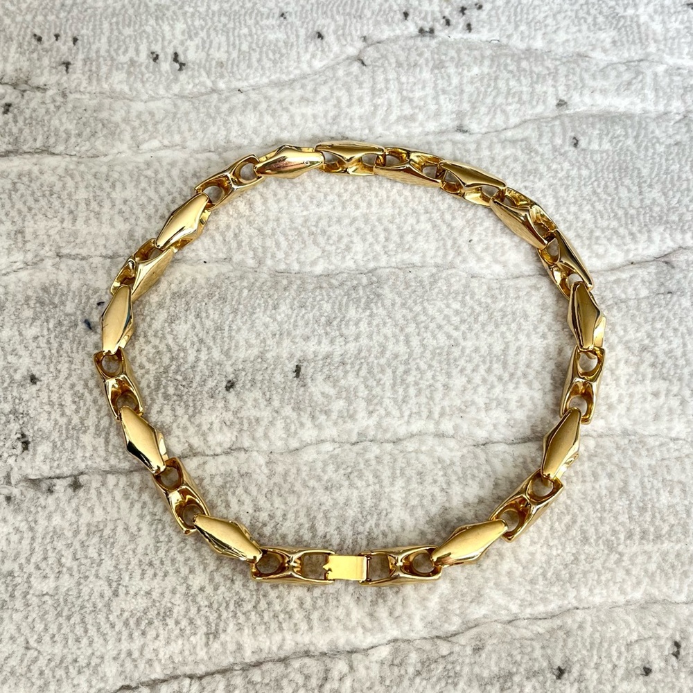 Vintage Les Bernard Gold Thick Chain Necklace